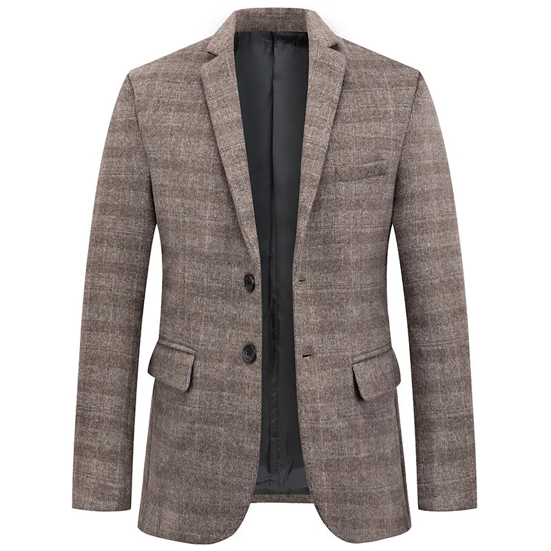 Herren Blazer Grau Khaki Elegant - Norvielle
