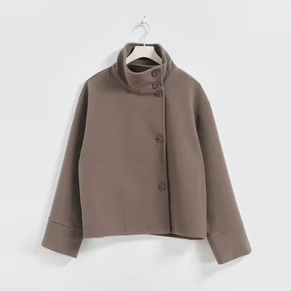 Damen Kurzjacke Stehkragen Elegantes Design