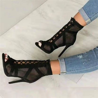 Eveloria Damen Schnürsandalen Netz Leicht - Eveloria