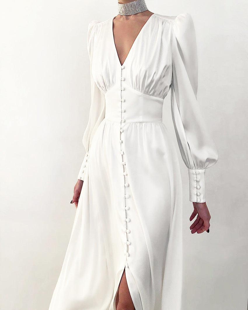 Eveloria Damen Satinkleid Sommer Elegantes Design