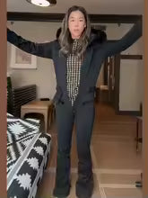 Damen Daunenjacke mit Gürtelhose