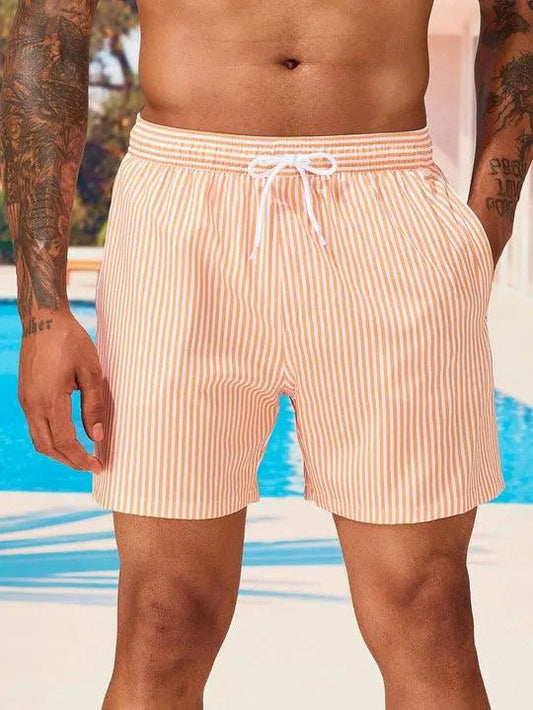 Herren Badeshorts Gestreift Sommer - Eveloria