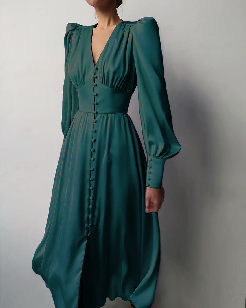 Eveloria Damen Satinkleid Sommer Elegantes Design