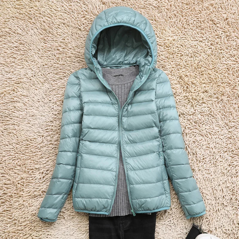 Eveloria Damen Daunenjacke Ultraleicht Mit Kapuze