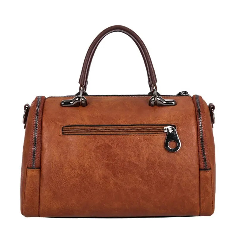 Eveloria Damen Handtasche Weiches Leder Riemen Reißverschluss
