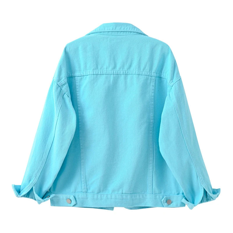 Damen Denimjacke Klassisch Vielfältige Farben