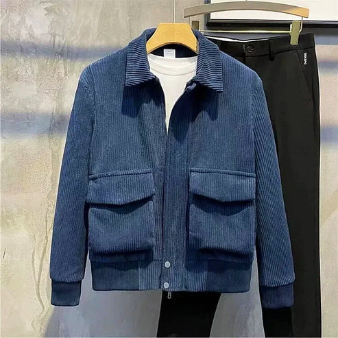Eveloria Herren Cordjacke Modisch Braun