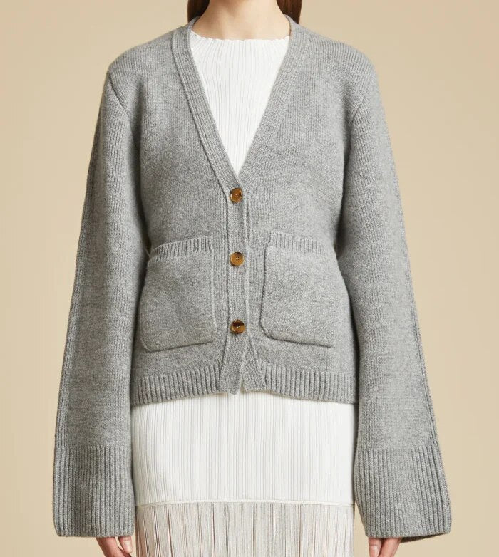 Damen Strickjacke Stilvoll Langärmlig