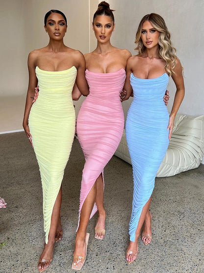 Eveloria Damen Bodycon-Kleid Ohne Träger