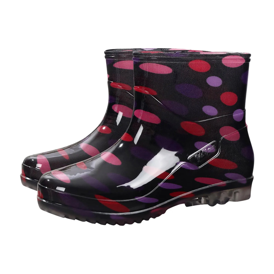 Eveloria Damen Gummistiefel Wasserdicht Anzugschaft Outdoor Griffsohle