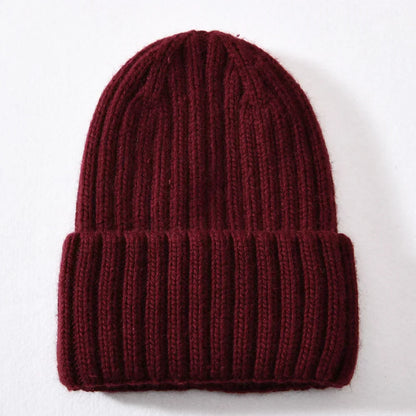 Unisex Strickmütze Gerippt Warm