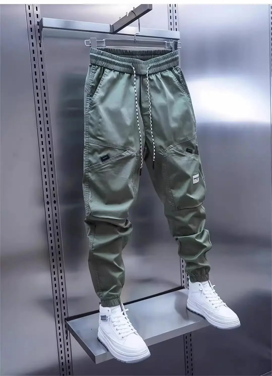 Herren Cargo-Jogginghose Mit Kordelzug