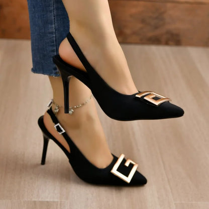 Damen High Heels Sandalen Pumps Mittel Absatz