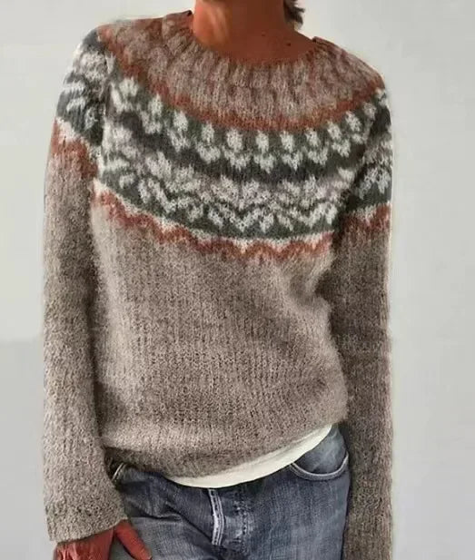 Damen Grobstrick Pullover Kurz