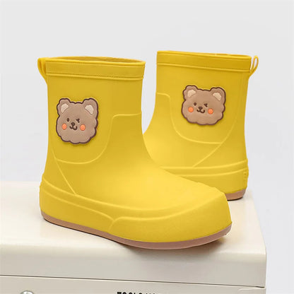 Eveloria Damen Gummistiefel Wasserdicht Knöchellang Bärenmuster