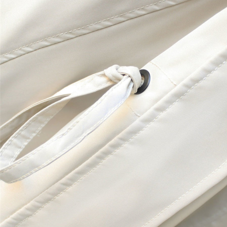 Damen Übergangsjacke Moderner Layer-Look Beige
