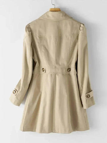 Eveloria Damen Trenchcoat Stylisch Beige - Eveloria