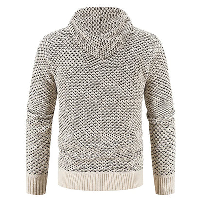 Herren Strickjacke mit Kapuze Reißverschluss