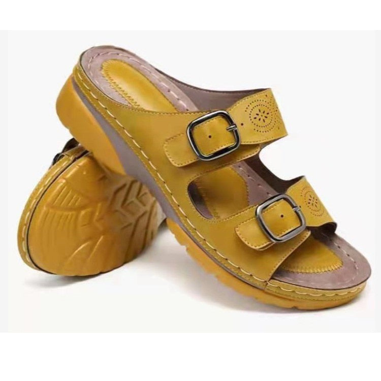 Eveloria Damen Orthopädische Sandalen Unterstützender Fußbett - Eveloria