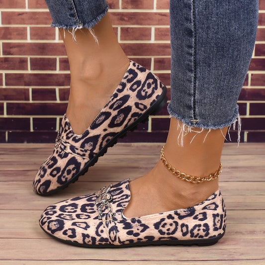 Eveloria Damen Hausschuhe Metallisch Leopardenmuster - Eveloria