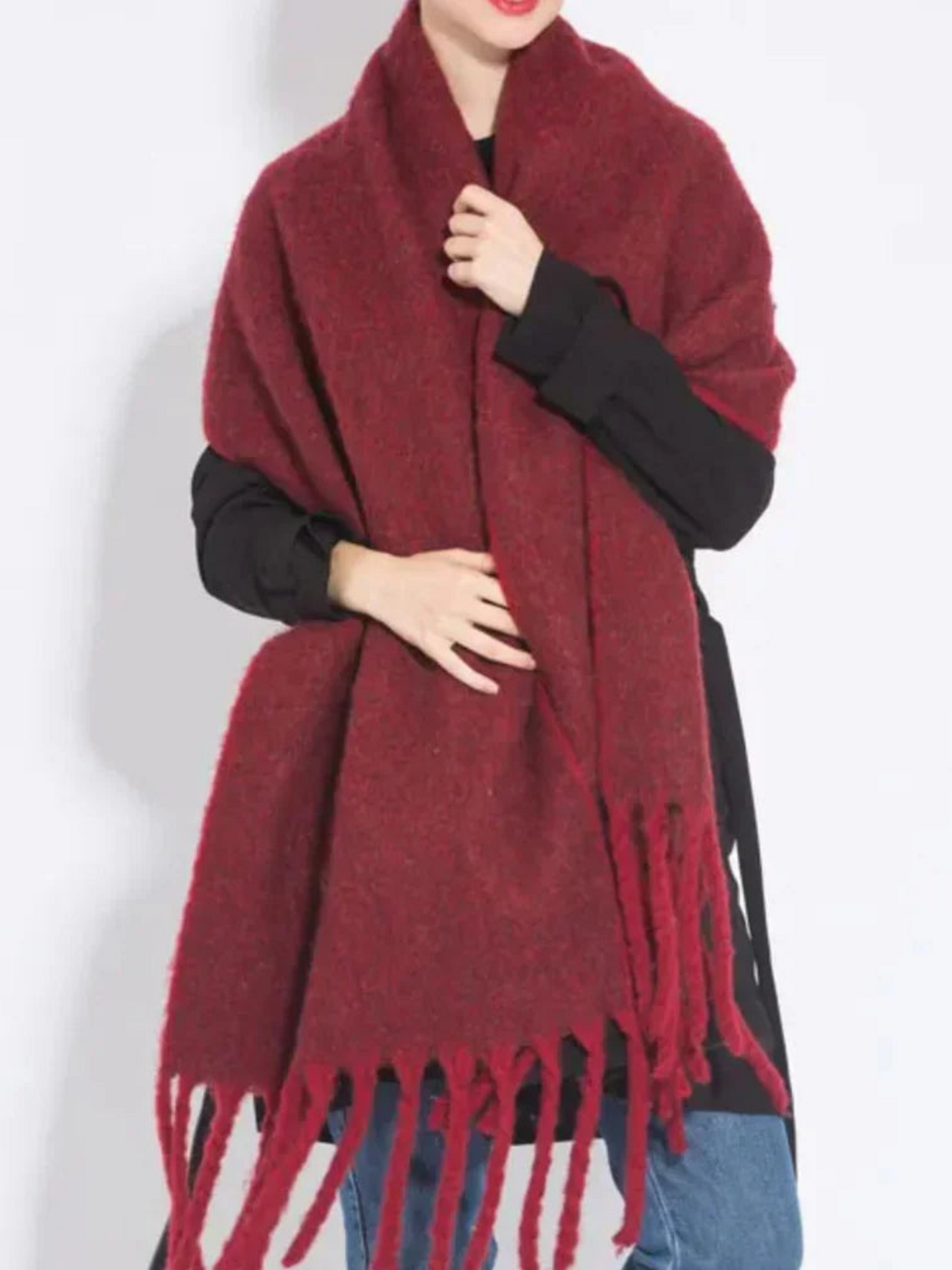 Damen Schal Extra Lang aus Wolle