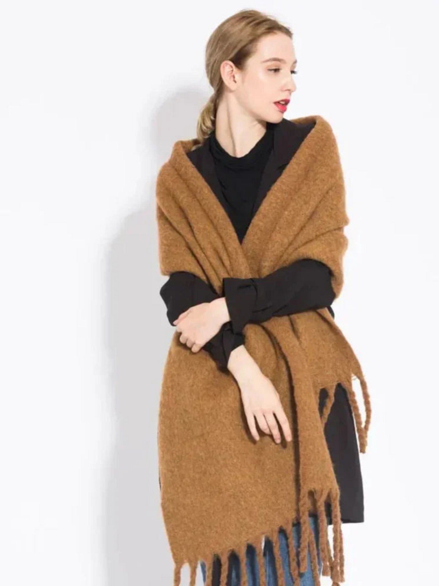 Damen Schal Extra Lang aus Wolle