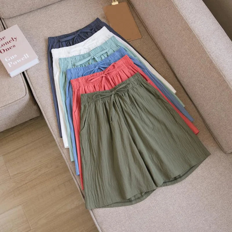 Eveloria Damen Baumwoll Shorts Knielang - Eveloria