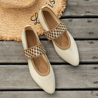 Eveloria Damen Sommerschuhe Elegantes Leder Beige
