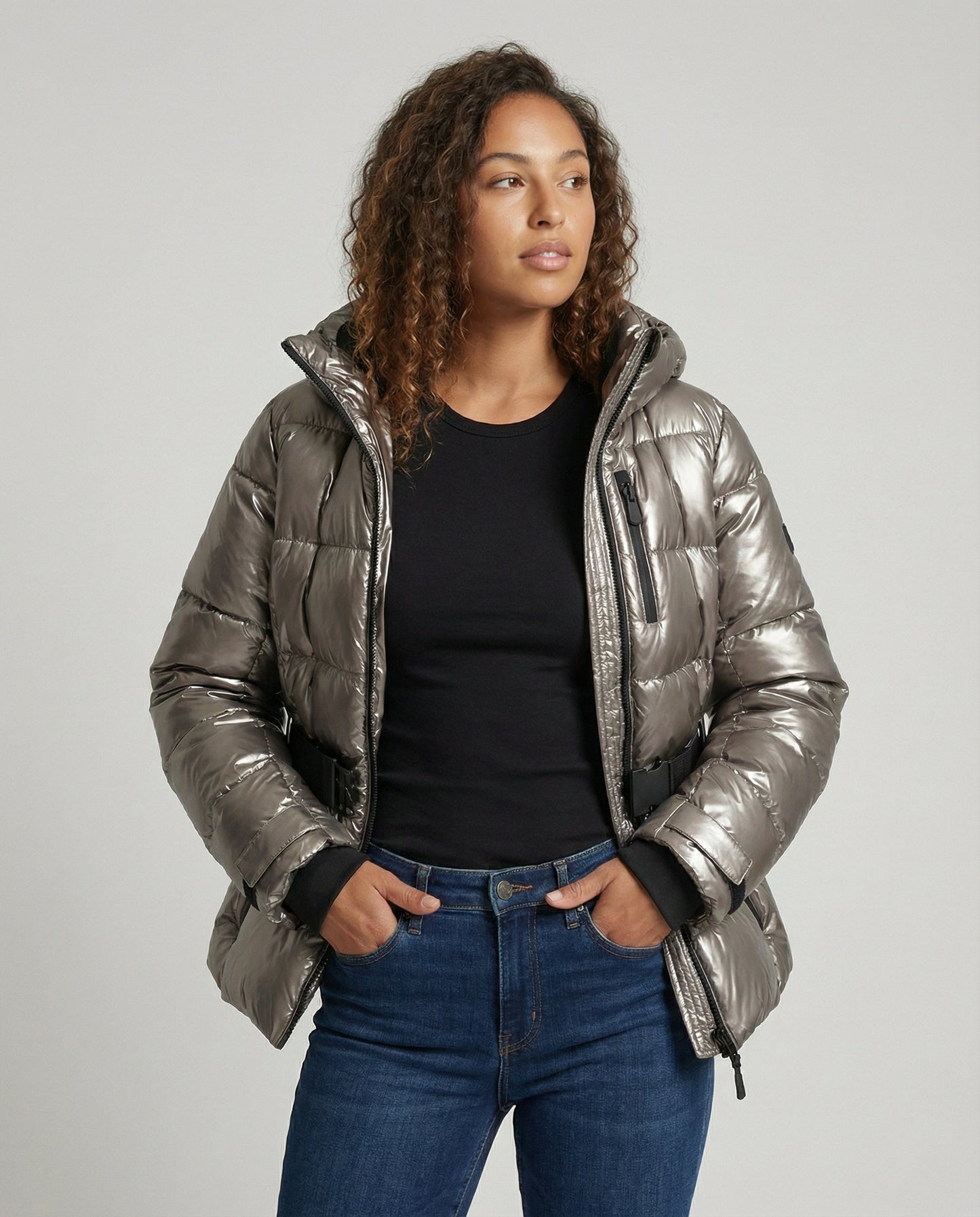 Damen Skijacke Wasserdicht Funktionell Schwarz - Eveloria