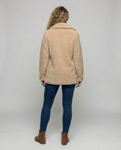 Damen Fleece Mantel Warm