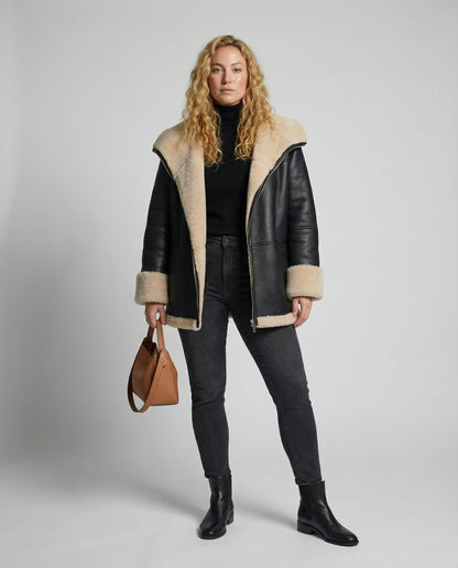 Damen Streetwear Winterjacke Warm