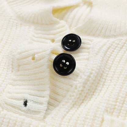Herren Strickpullover Winter Knopfleiste