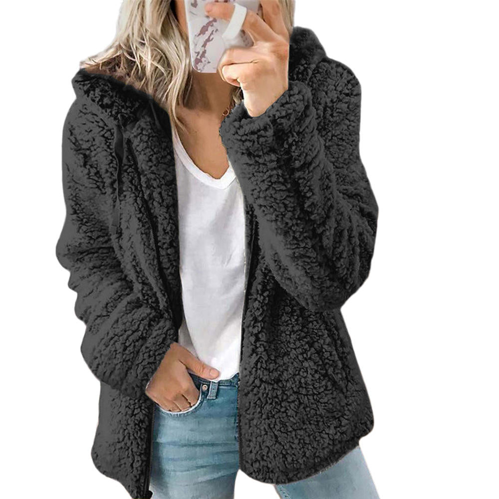 Damen Teddy-Mantel Warm