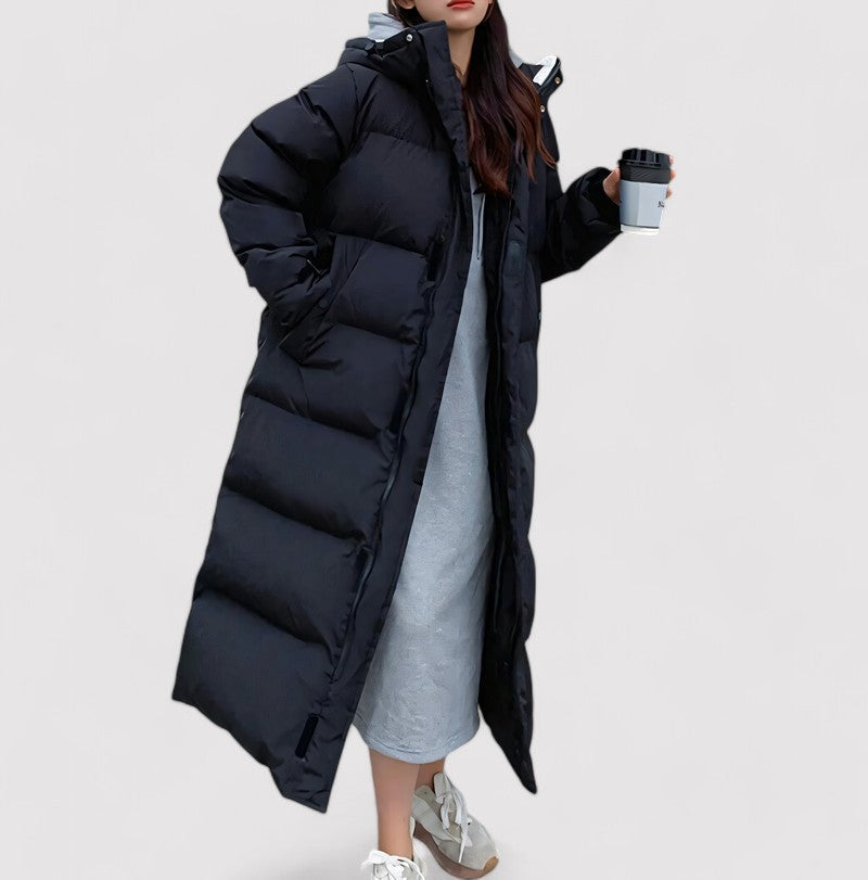 Damen Winterjacke Oversized Pufferjacke Kapuze