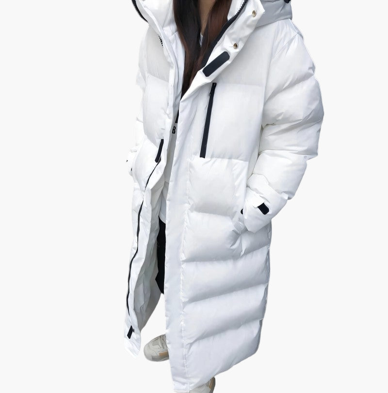 Damen Wintermantel Lang Kapuzenpuffer