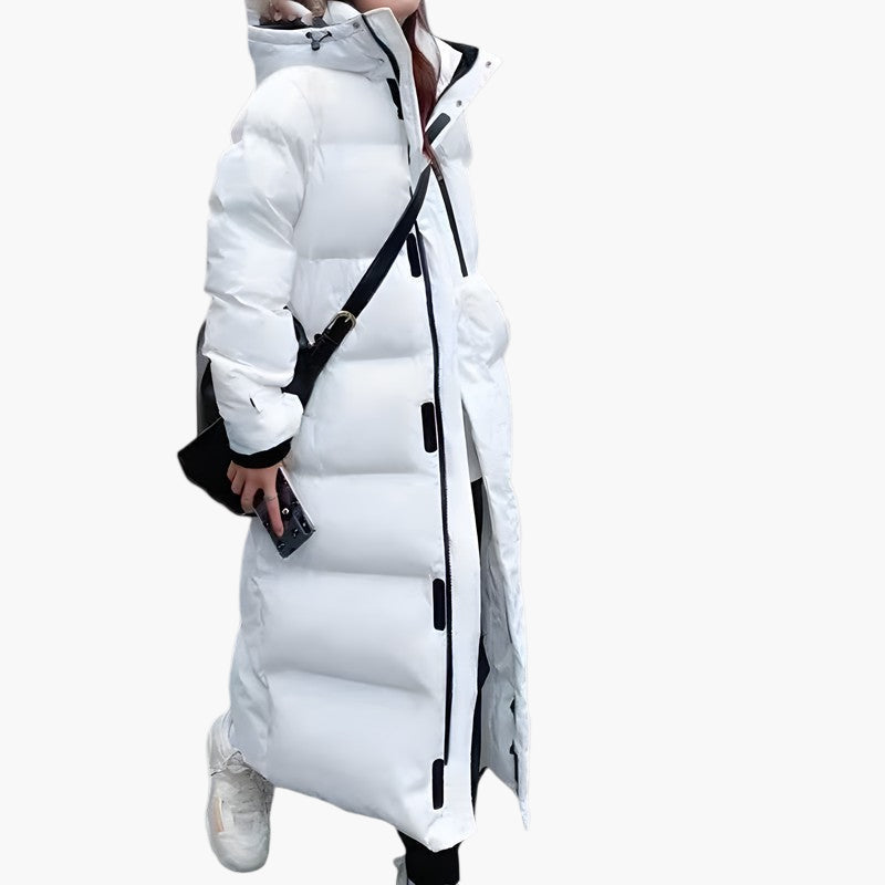 Damen Wintermantel Lang Kapuzenpuffer