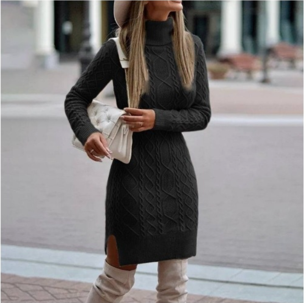 Eveloria Damen Winterstrickkleid