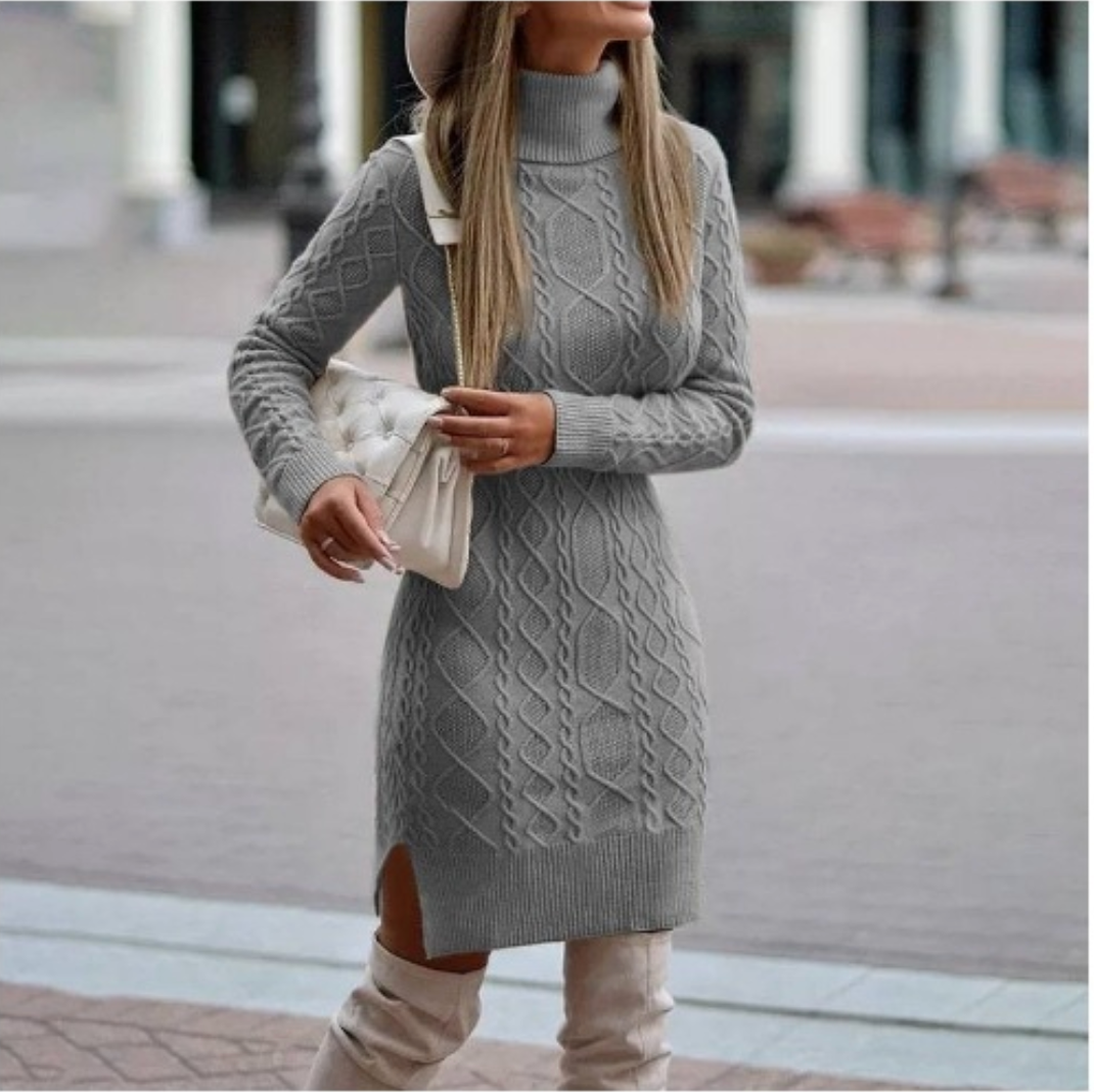 Eveloria Damen Winterstrickkleid
