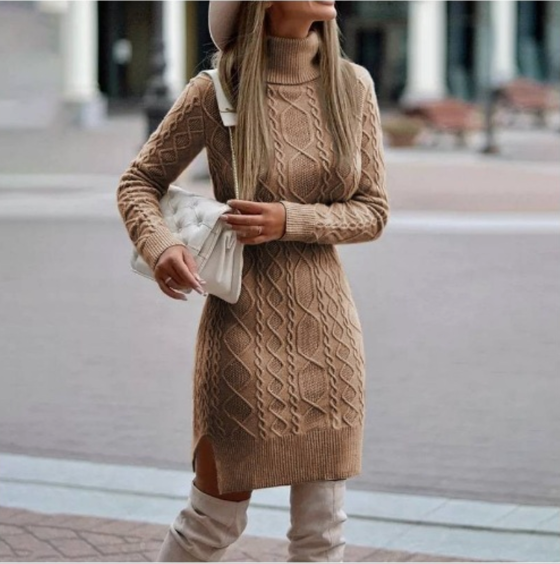 Eveloria Damen Winterstrickkleid