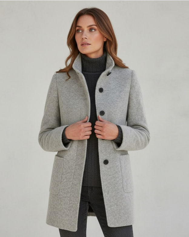 Eveloria Damen Kurzmantel Modern Elegant für Alltag