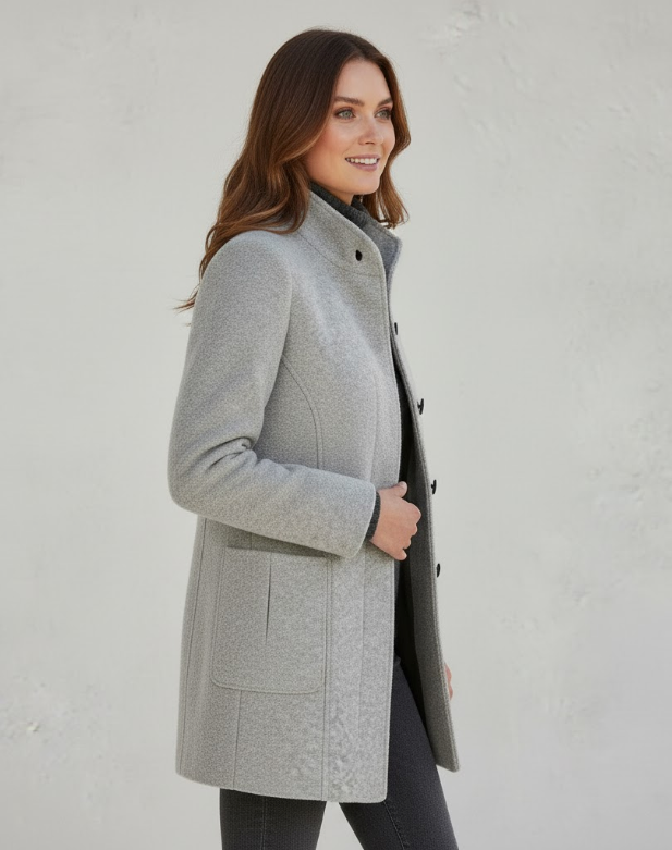Eveloria Damen Kurzmantel Modern Elegant für Alltag
