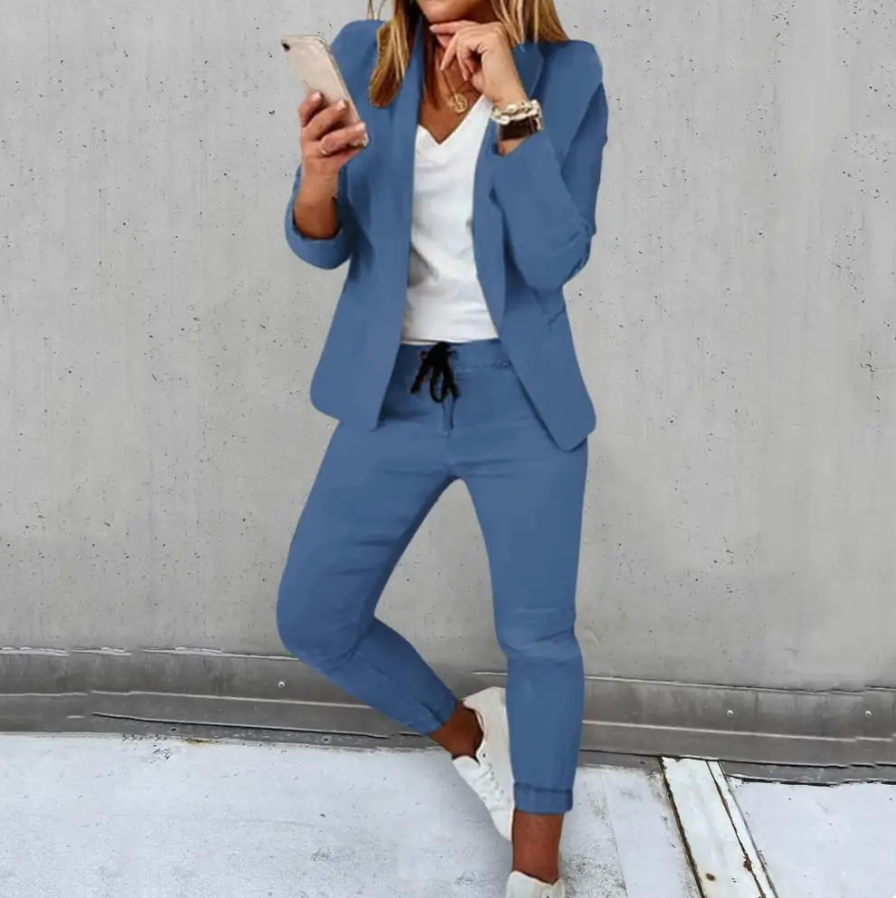 Eveloria Damen Blazer-Set Blazer und Hose