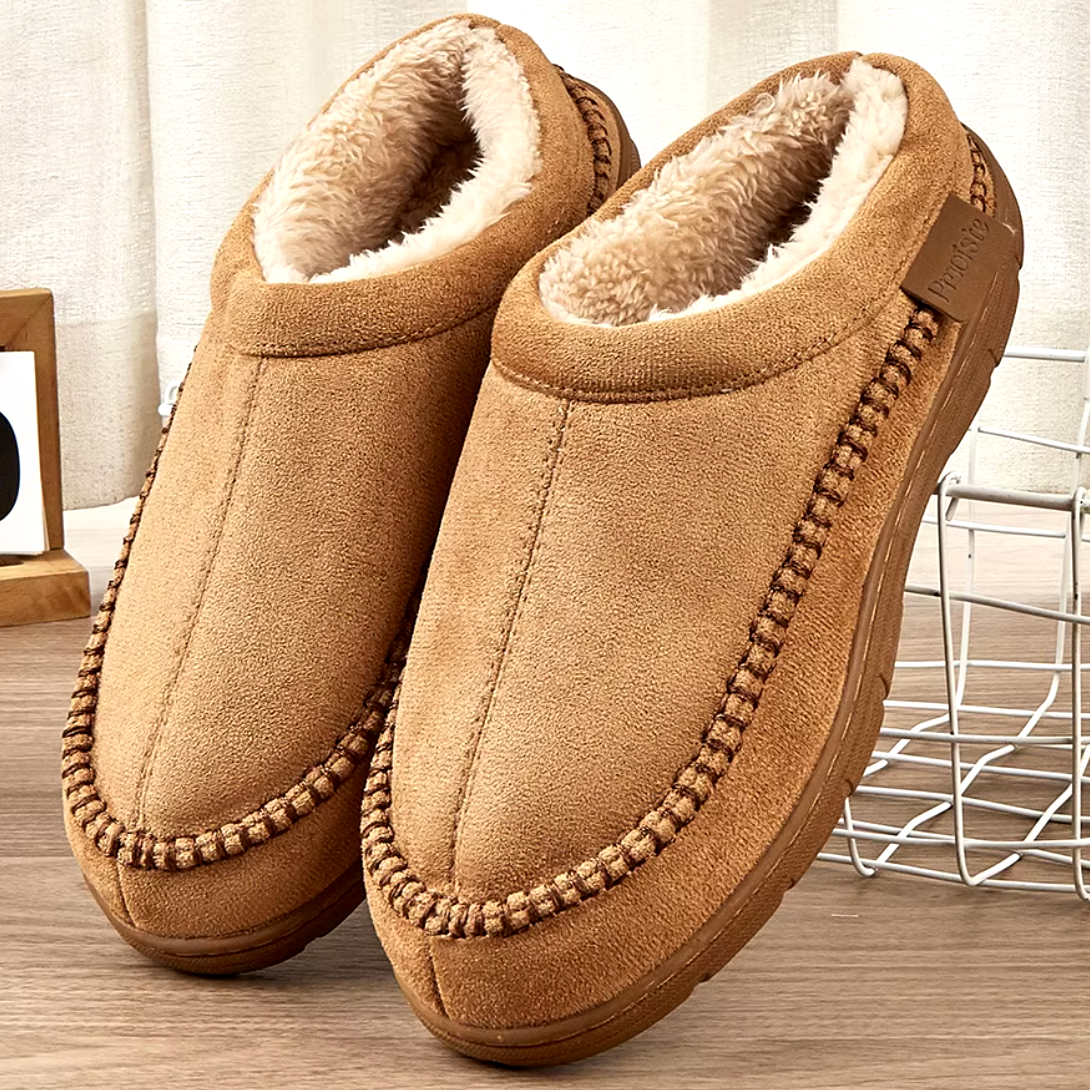 Herren Memory Foam Hausschuhe Warmfutter Rutschfeste Sohle - Eveloria