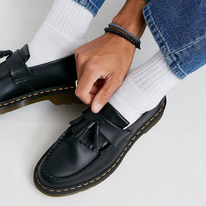 Männer Chunky Slip-On Loafer Schuhe Schwarz - Eveloria