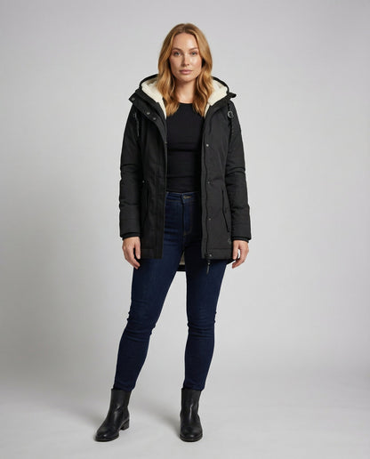 Damen Winterjacke Lang Gefüttert