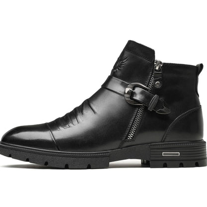 Herren Slip-on Stiefel Leder Elegantes Design