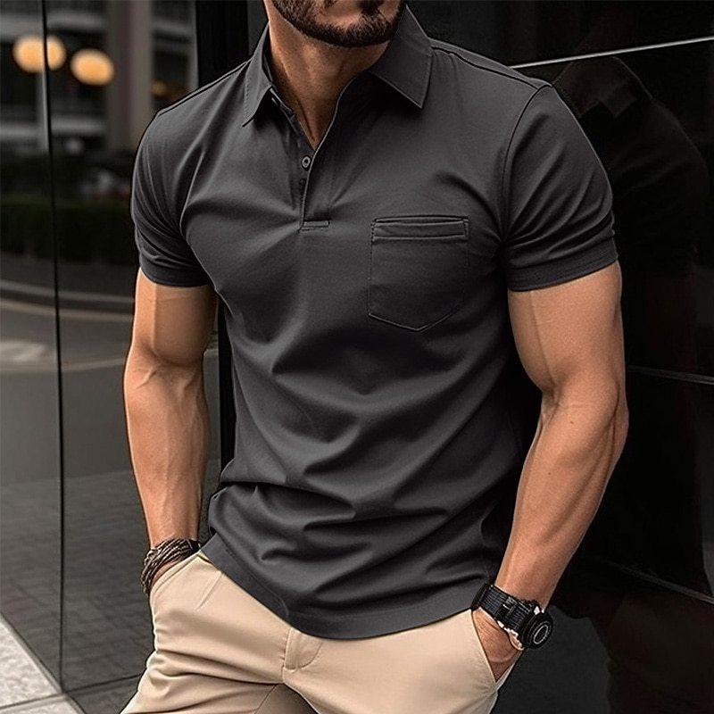 Herren Polo-Shirt Moderne Passform Baumwolle Weiß - Eveloria