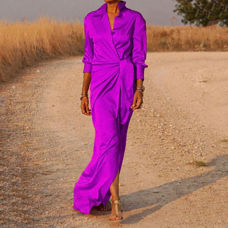 Eveloria Damen Sommerkleid Wickelausschnitt Elegantes