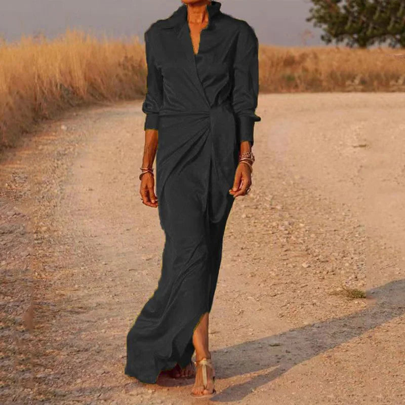 Eveloria Damen Sommerkleid Wickelausschnitt Elegantes