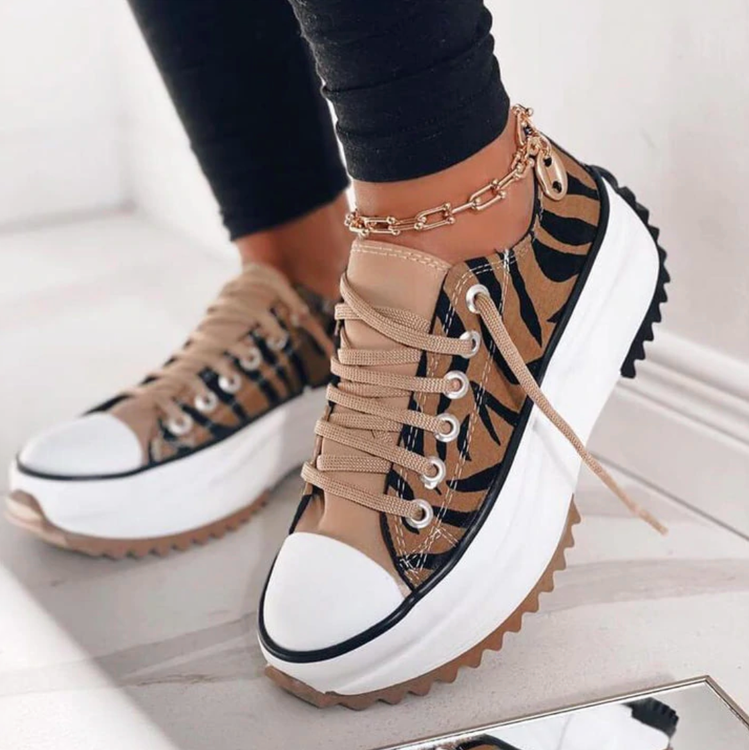 Eveloria Damen Orthopädische Plateau Sneaker